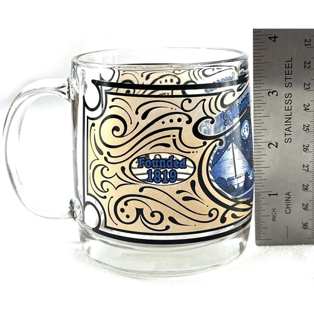 Memphis Tennessee Glass Coffee Mug Home of the Blues Skyline 2006 Made USA - Picture 5 of 9